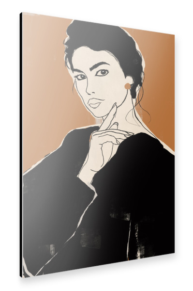 Alu-Dibond "Frau Ocker" 30x20 cm artboxONE