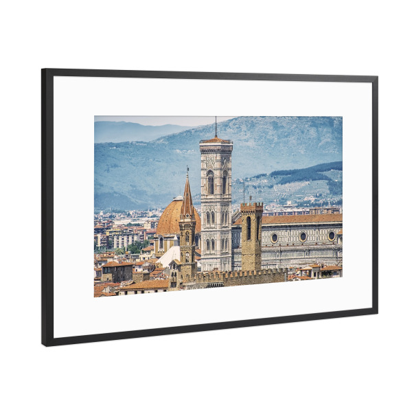 Poster mit Rahmen Schwarz (Metallic) "Florenz Dächer" artboxONE - Städte,Reise,Architektur,Reise / Länder,Städte / Weitere