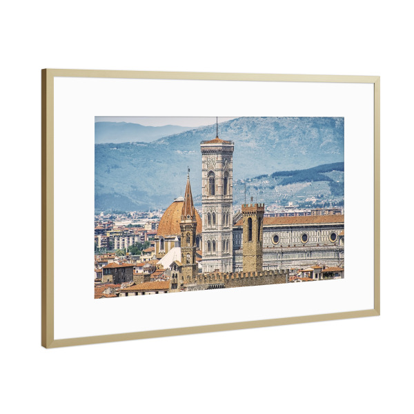 Poster mit Rahmen Gold "Florenz Dächer" artboxONE - Städte,Reise,Architektur,Reise / Länder,Städte / Weitere