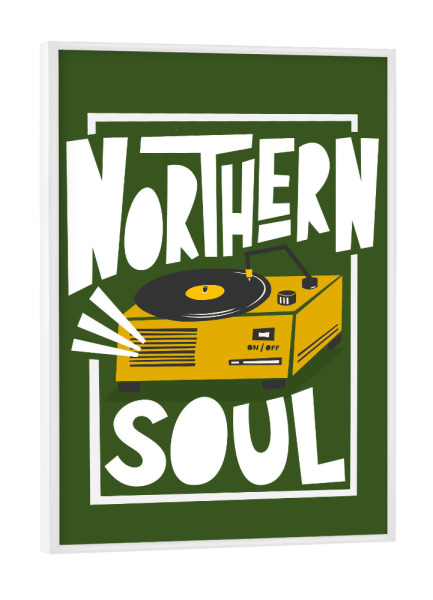 Poster mit weißem Rahmen "NORTHERN SOUL (No.2)" artboxONE - Typografie,Musik,Lustig