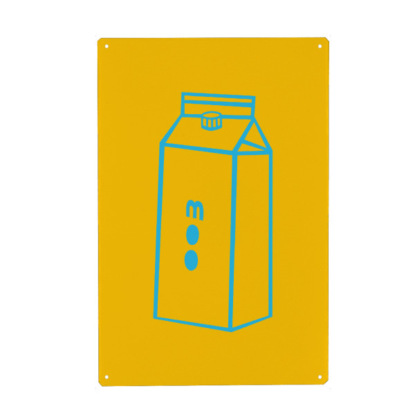 Metall Poster "MOO (No.2)" artboxONE - Typografie,Essen & Trinken,Abstrakt