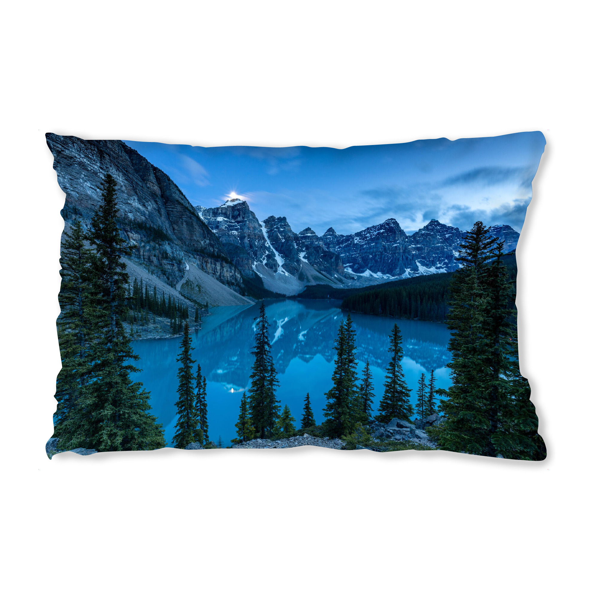 Design-Kissen "Moraine See Rocky Mountains" artboxONE - Natur,Reise