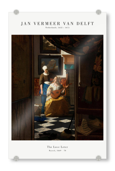 Acrylglasbild "Vermeer - Der Liebesbrief" artboxONE - Menschen,Musik,Liebe