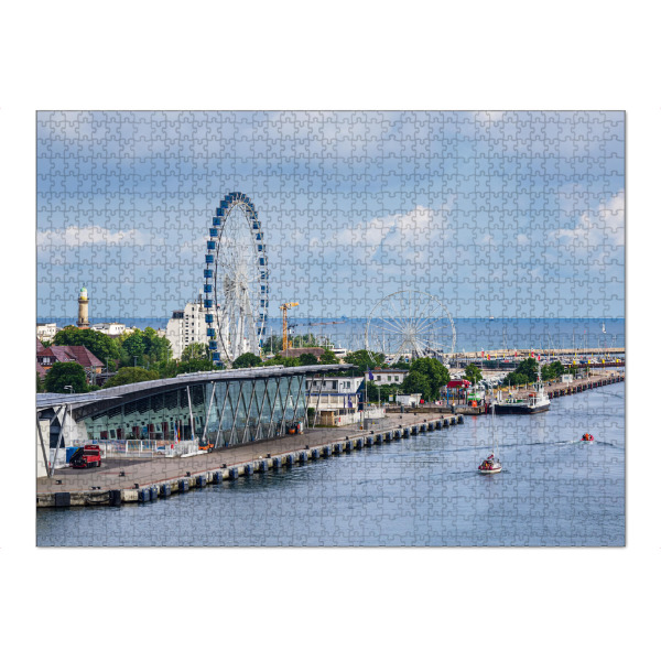Puzzle Ravensburger "Passagierkai und Riesenrad" artboxONE - Städte,Natur,Reise,Architektur,Städte / Weitere