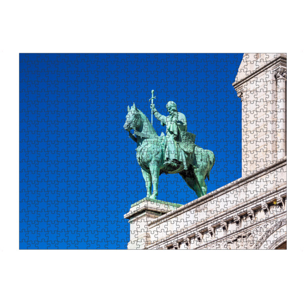 Puzzle Ravensburger "Statue an der Sacre-Coeur" artboxONE - Reise,Architektur,Städte / Paris,Reise / Länder