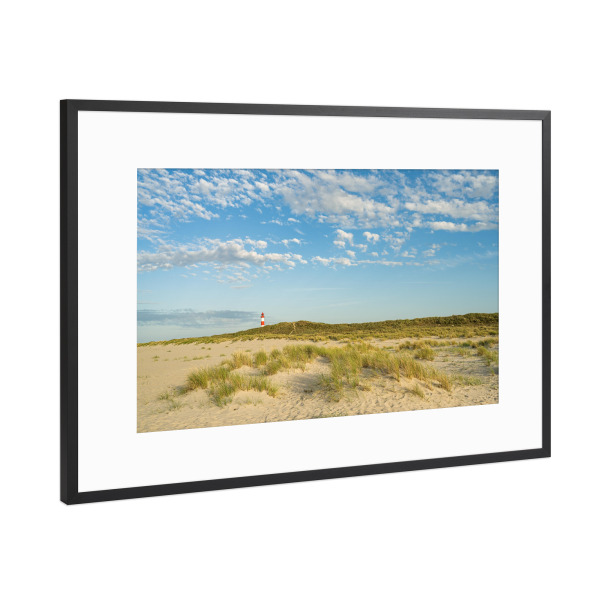 Poster mit Rahmen Schwarz (Metallic) "Sommerabend auf Sylt" artboxONE - Natur,Reise,Reise / Strand und Meer