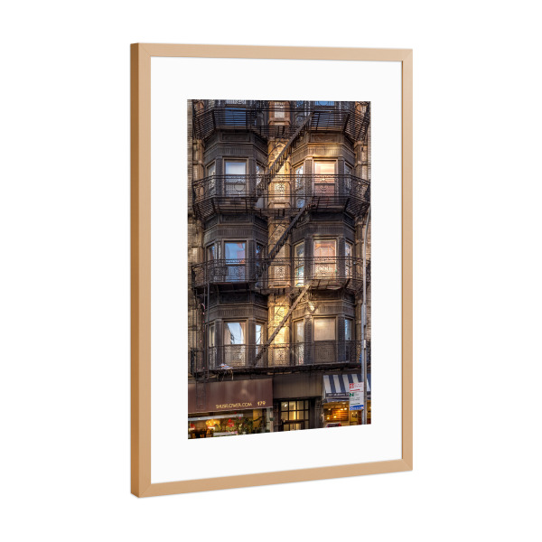 Poster mit Rahmen Kupfer "New Yorker Stil" artboxONE - Städte,Städte / New York,Reise,Architektur,Reise / Länder