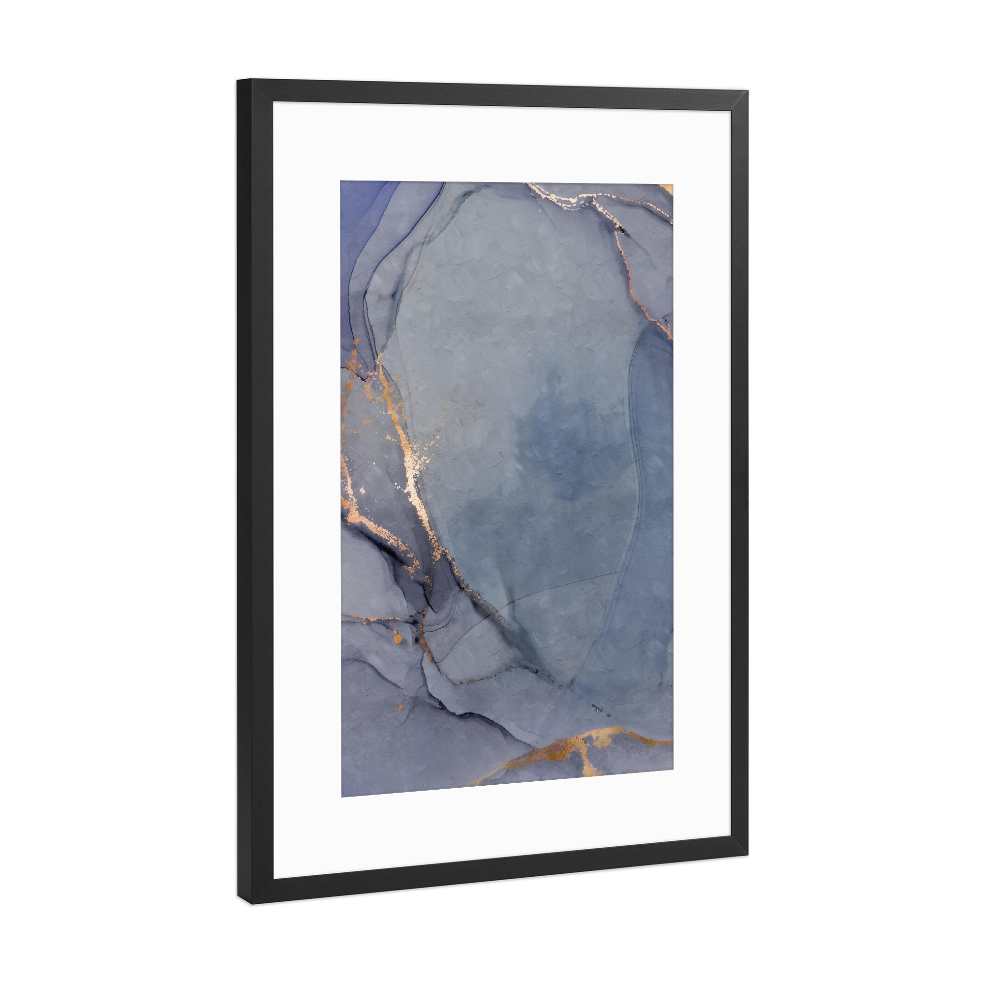 Poster mit Rahmen Schwarz (Metallic) "Abstrakte Nacht" artboxONE - Abstrakt - Abstrakt nacht,Nacht,Abstrakt,Gold,Golden