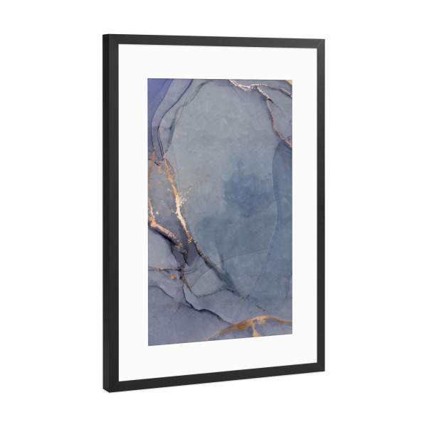 Poster mit Rahmen Schwarz (Metallic) "Abstrakte Nacht" artboxONE - Abstrakt - Abstrakt nacht,Nacht,Abstrakt,Gold,Golden