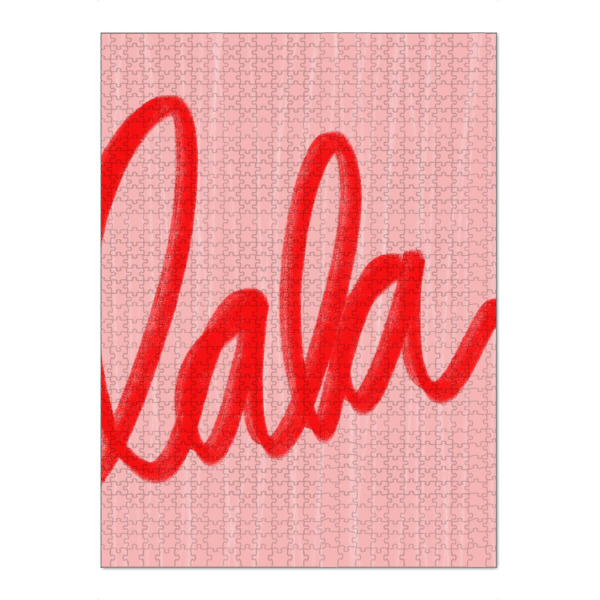 Puzzle Ravensburger "Lalala" artboxONE - Buchstaben / L,Lustig - Lalala,Lala,Rosa,Rot,Humor,Fröhlich,Bunt,Positiv - Bild lalala