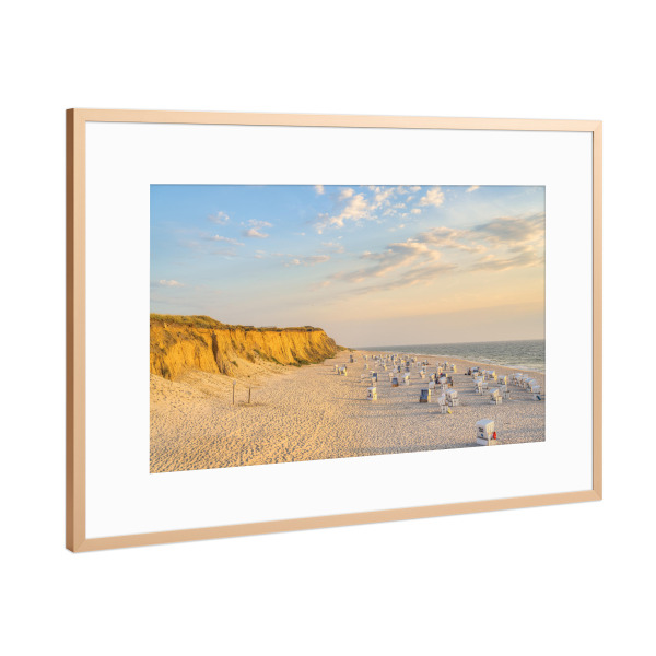 Poster mit Rahmen Kupfer "Rotes Kliff auf Sylt" artboxONE - Natur,Reise,Reise / Strand und Meer