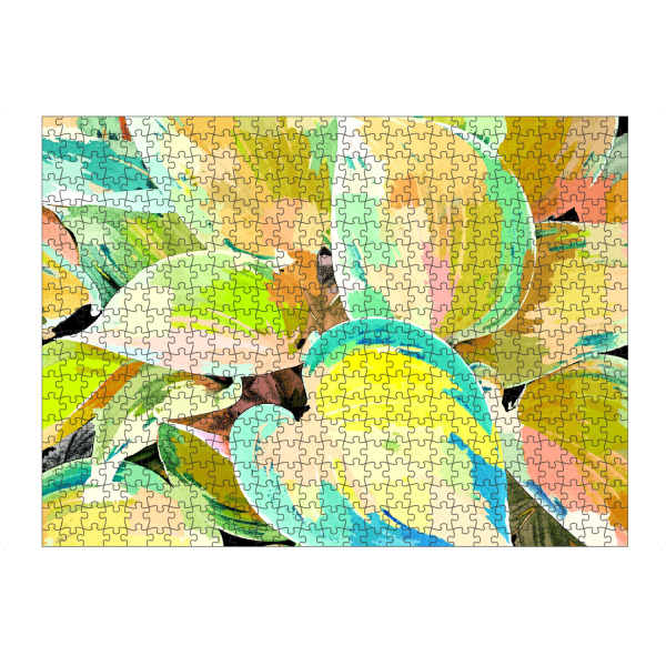 artboxONE Puzzle "Tropische Blattmalerei" artboxONE - Natur
