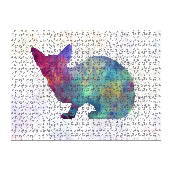artboxONE Puzzle "Sphinxkatze im Aquarell" artboxONE - Tiere,Abstrakt - Katze,Haustier,Katze,Tier,Aquarell,Zeichnung,Kinderdekoration,Dekoration