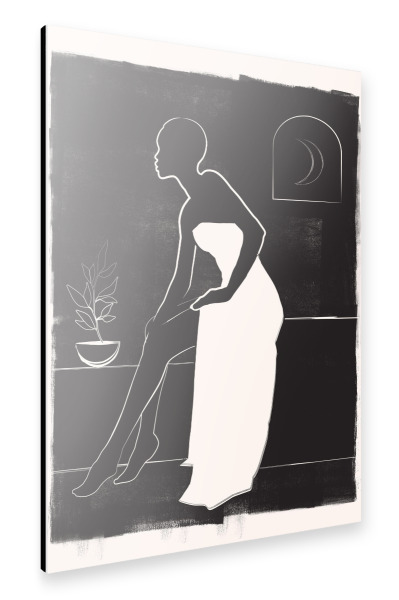 Alu-Dibond "Frau Mädchen sauber" 30x20 cm artboxONE