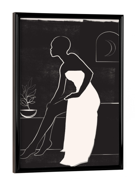 Poster mit schwarzem Rahmen "Frau Mädchen sauber" artboxONE - Abstrakt,Menschen - Saubere frau minimalistisch,Minimalismus,Abstrakt,Frau,Mädchen
