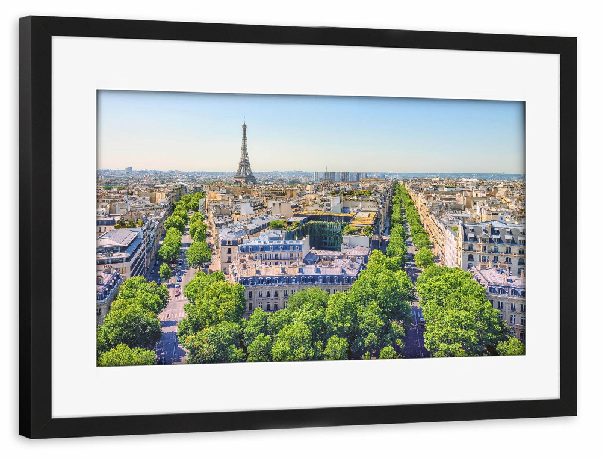 Poster mit Rahmen schwarz "Pariser Stadtansicht" artboxONE - Städte,Reise,Architektur,Städte / Paris,Reise / Länder