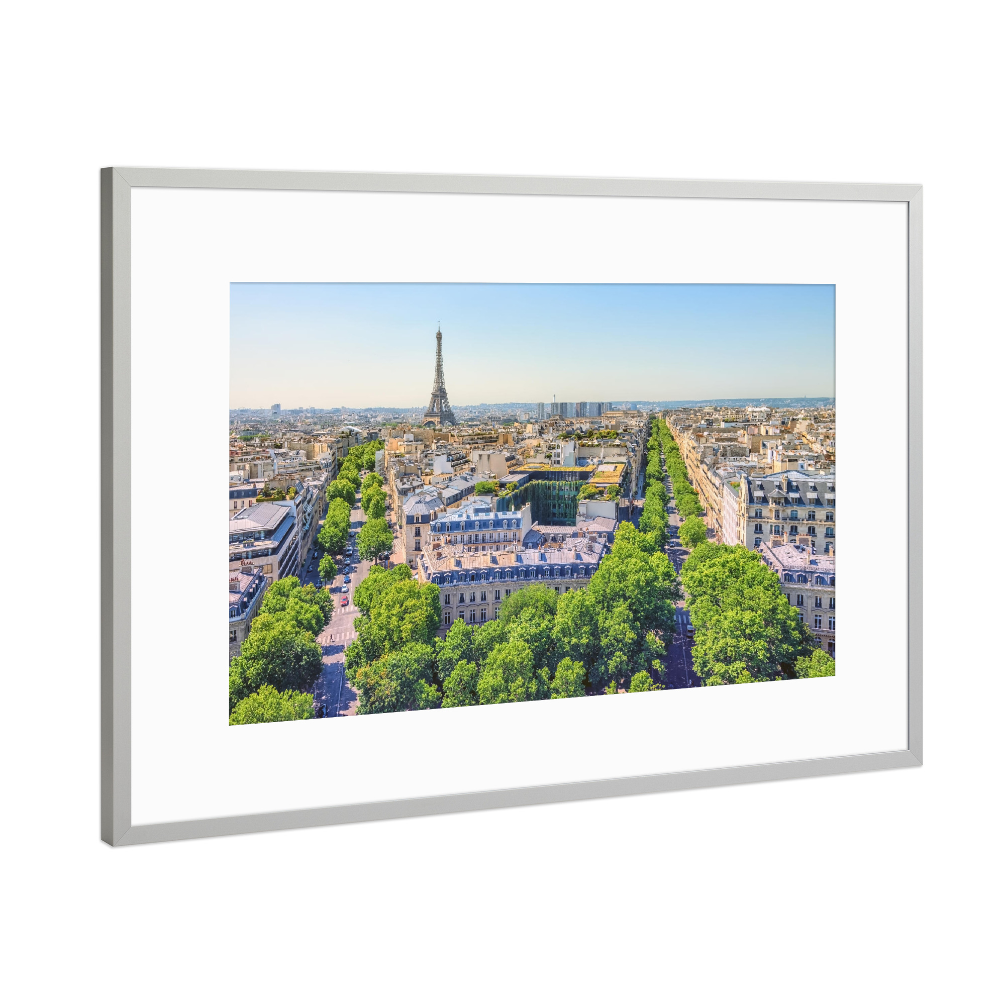 Poster mit Rahmen Silber "Pariser Stadtansicht" artboxONE - Städte,Reise,Architektur,Städte / Paris,Reise / Länder