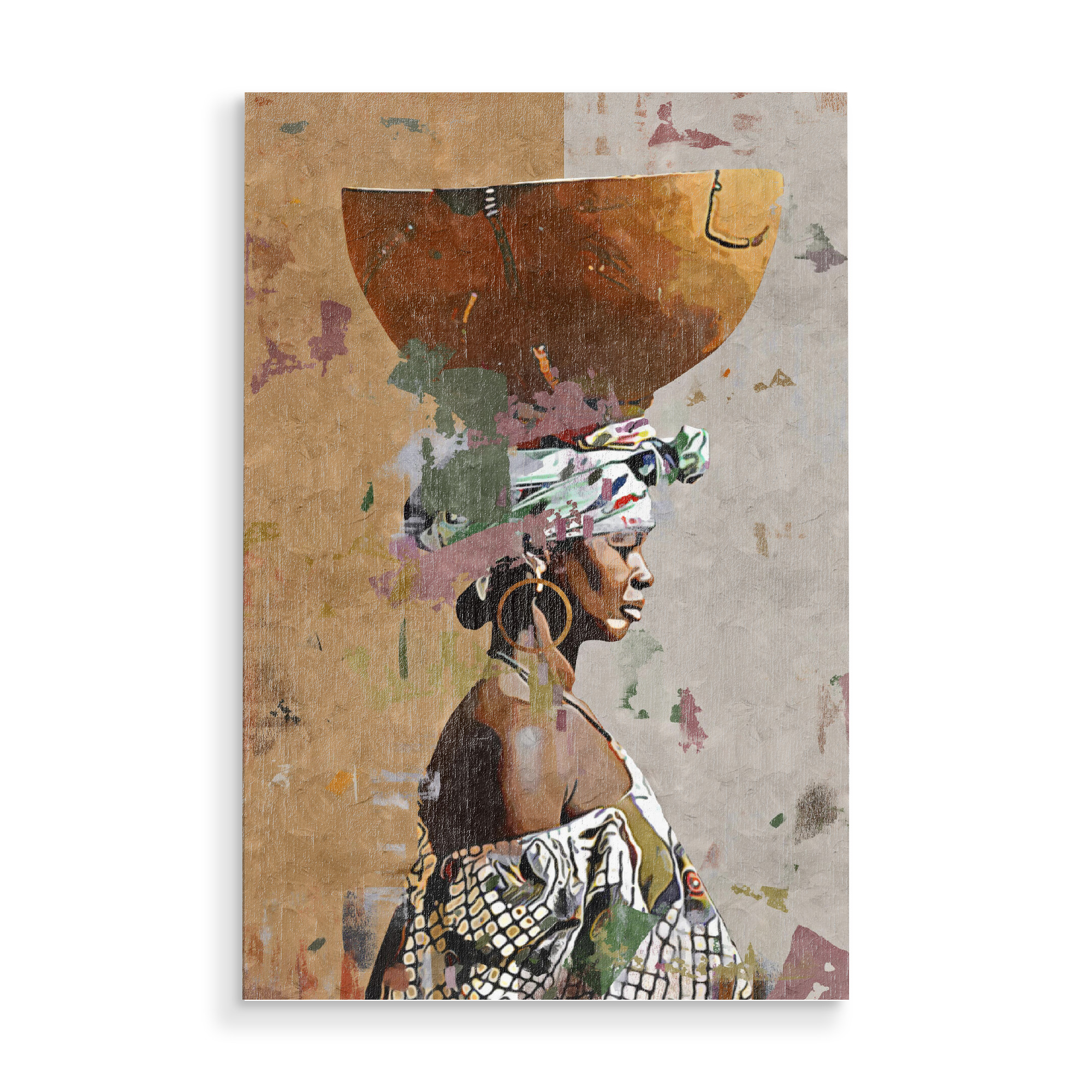 Holzbild "Frau abstrakt" artboxONE - Abstrakt,Menschen - Abstrakt,Figurativ,Frau,Frauenporträt,Braun
