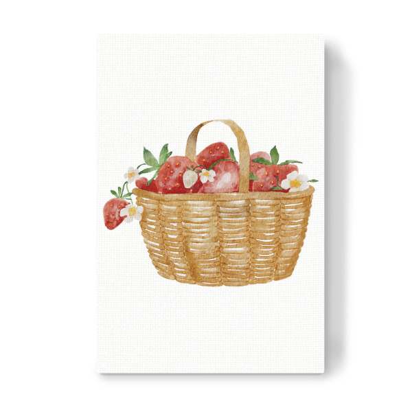 Leinwandbild "Korb mit Erdbeeren" artboxONE - Essen & Trinken / Obst & Gemüse