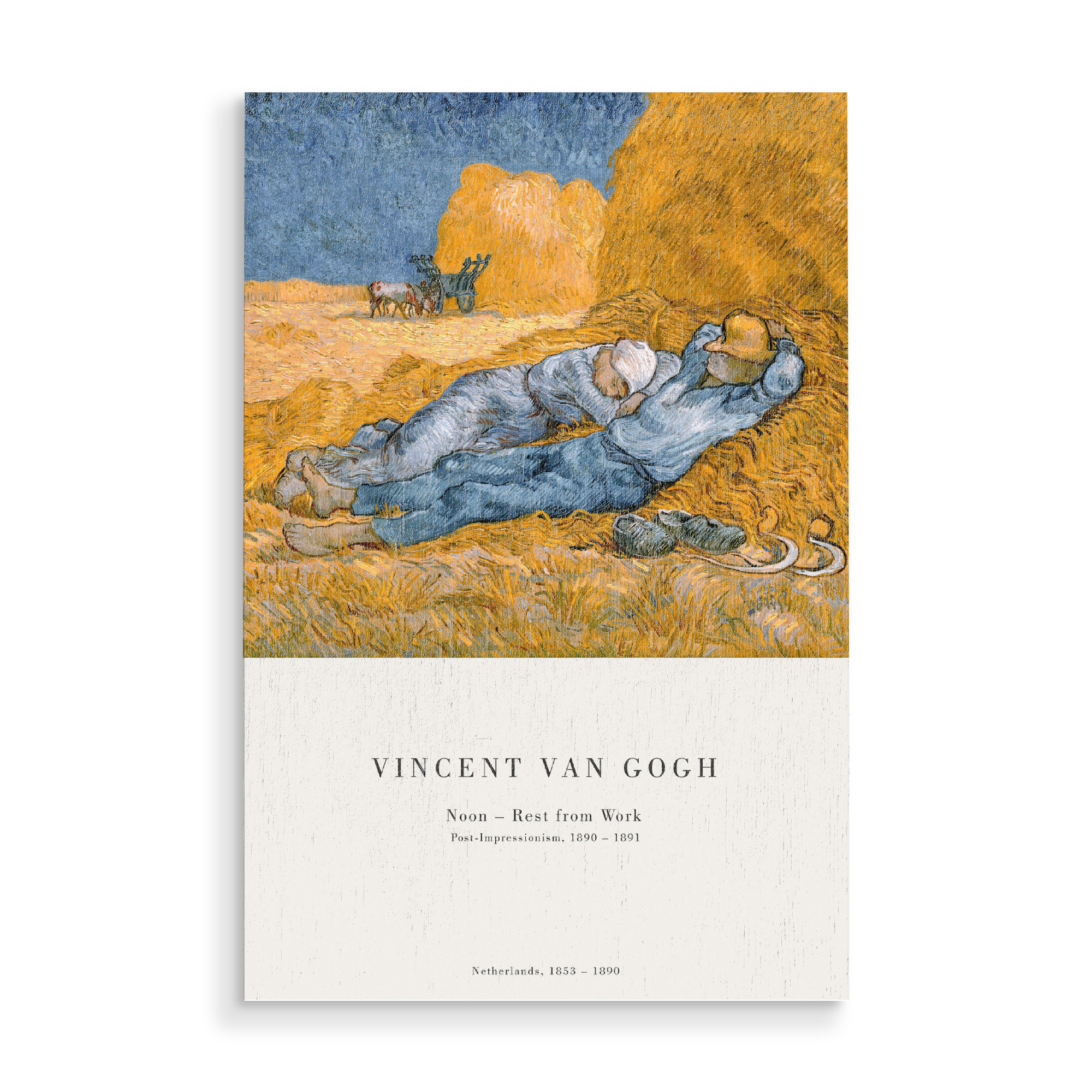 Holzbild "Van Gogh - Pause nach der Arbeit" artboxONE - Natur,Menschen