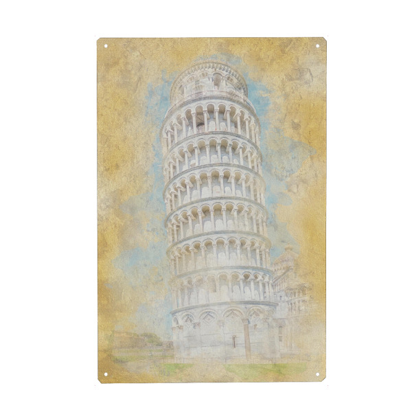 Holzbild "Pisa-Aquarell" artboxONE - Städte,Reise,Architektur,Reise / Länder,Städte / Weitere