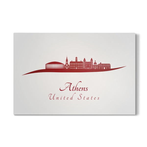 Galerie-Print "Skyline Athens OH in Rot" 30x20 cm artboxONE