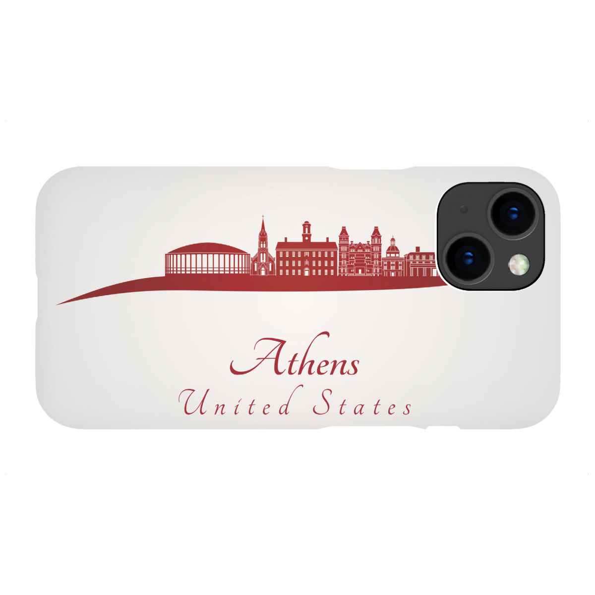 iPhone "Skyline Athens OH in Rot" Premium-Case Handyhülle artboxONE