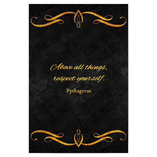 Poster 30x20 cm "Respektiere dich selbst" artboxONE - Typografie