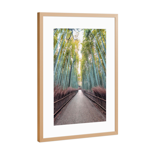 Poster mit Rahmen Kupfer "Der Weg durch den Bambus" artboxONE - Natur,Reise,Architektur,Reise / Asien,Reise / Länder