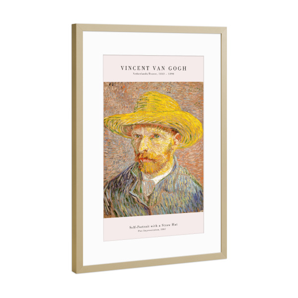 Poster mit Rahmen Gold "Van Gogh - Portrait Duo" artboxONE - Menschen,Männer