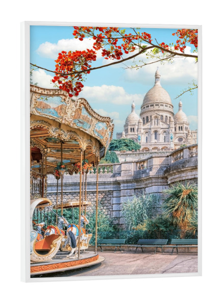 Poster mit weißem Rahmen "Romantisches Montmartre" artboxONE - Städte,Reise,Architektur,Städte / Paris,Reise / Länder