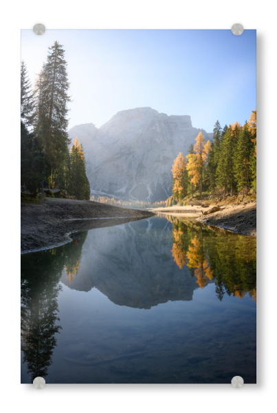 Acrylglasbild "Lago di Braies Spiegelung" artboxONE - Natur,Reise,Reise / Länder