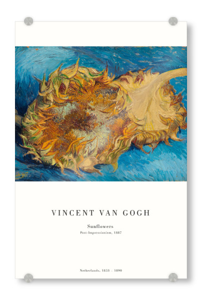 Acrylglasbild "Van Gogh - Sonnenblumen" artboxONE - Natur,Floral - Sonnenblume,Blute,Blüte,Feld,Van gogh,Kunstdruck,Kunstwerk,Kunst,Malerei,Gemälde