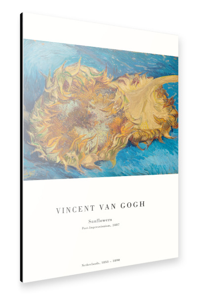 Alu-Dibond "Van Gogh - Sonnenblumen" 30x20 cm artboxONE