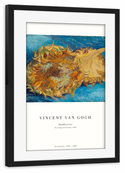 Poster mit Rahmen schwarz "Van Gogh - Sonnenblumen" artboxONE - Natur,Floral