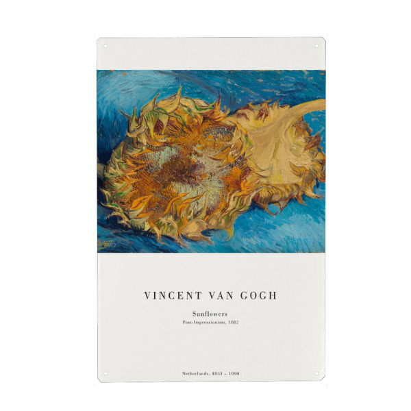 Holzbild "Van Gogh - Sonnenblumen" artboxONE - Natur,Floral - Sonnenblume,Blute,Blüte,Feld,Van gogh,Kunstdruck,Kunstwerk,Kunst,Malerei,Gemälde