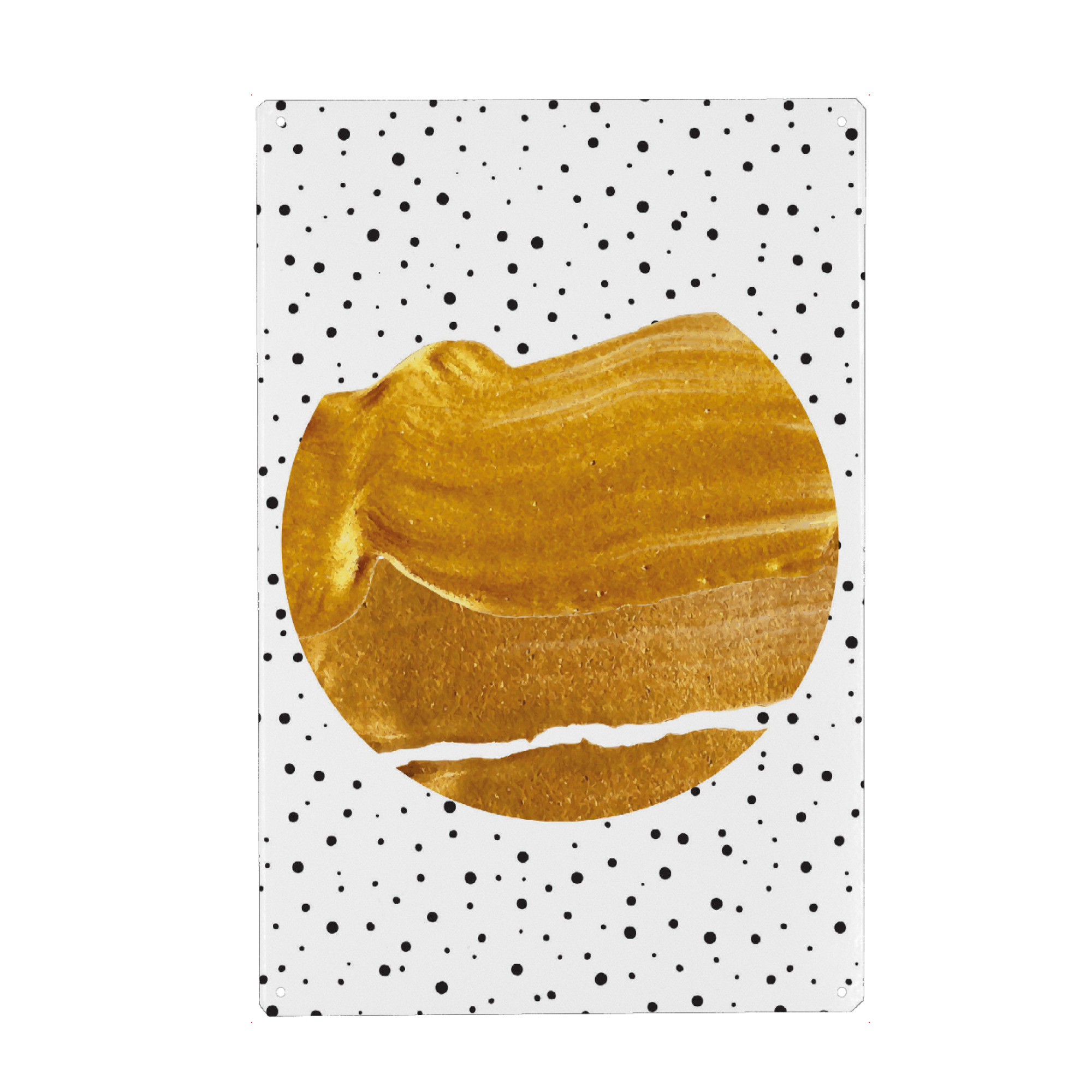 Holzbild "Bleib Gold, abstrakt geometrisch" artboxONE - Abstrakt