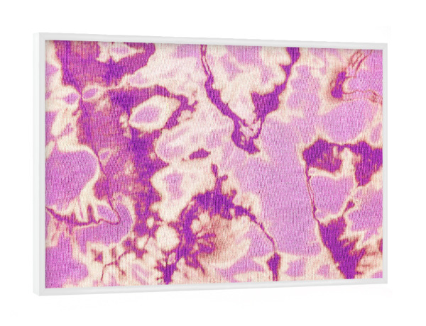 Poster mit weißem Rahmen "Rosa ethnische Krawattenfarbe" artboxONE - Abstrakt