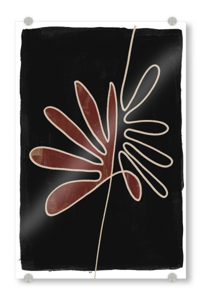 Acrylglasbild "Malou Studio - Estrelle Black" artboxONE - Floral,Abstrakt