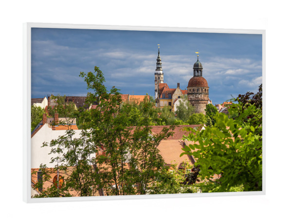 Poster mit weißem Rahmen "Bäume, Dächer, Türme" artboxONE - Reise,Architektur,Städte / Weitere