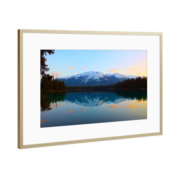 Poster mit Rahmen Gold "Jasper Nationalpark, Alberta" artboxONE - Natur,Reise,Reise / Länder