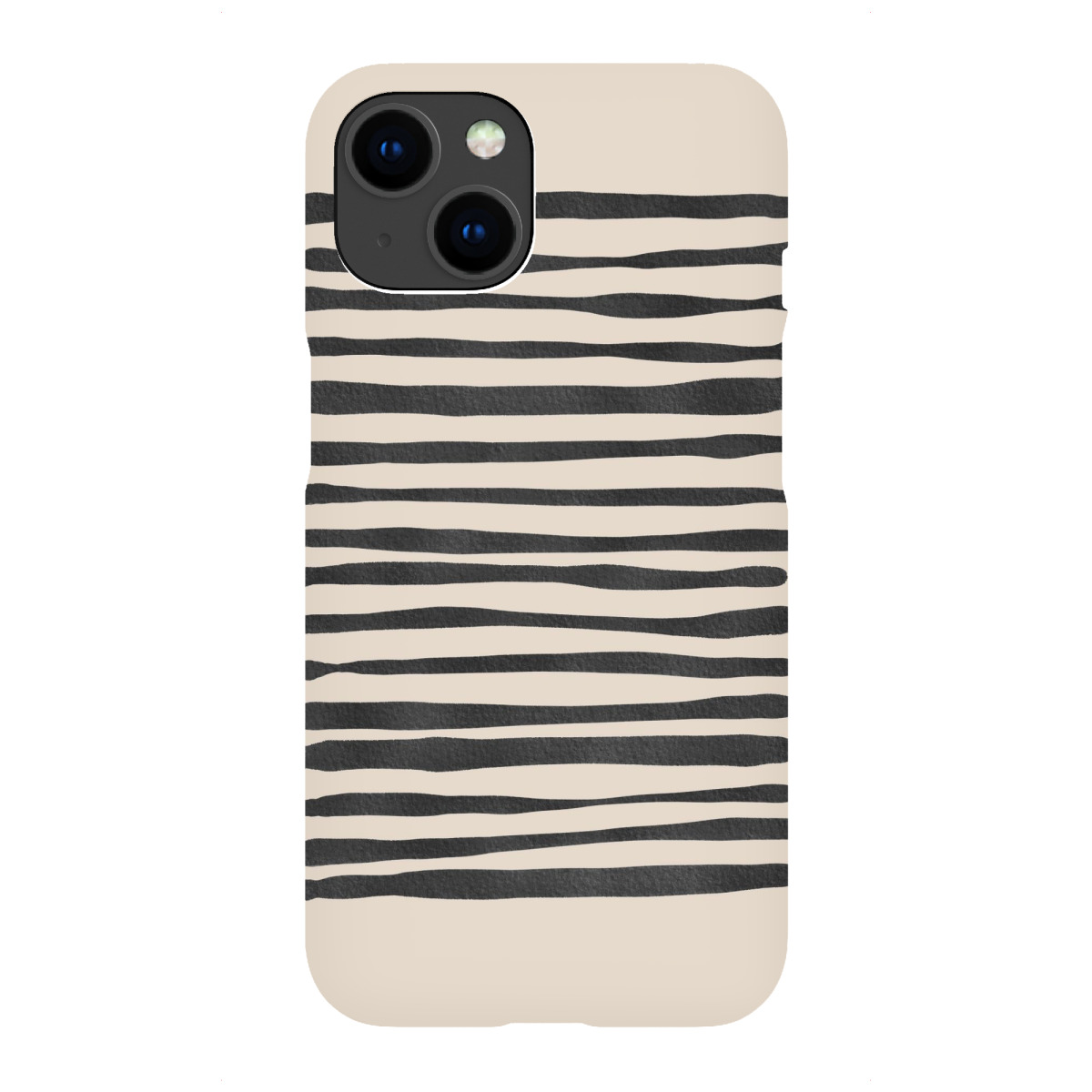 "Beige schwarze Strichzeichnungen"für iPhone - Premium-Case Handyhülle artboxONE