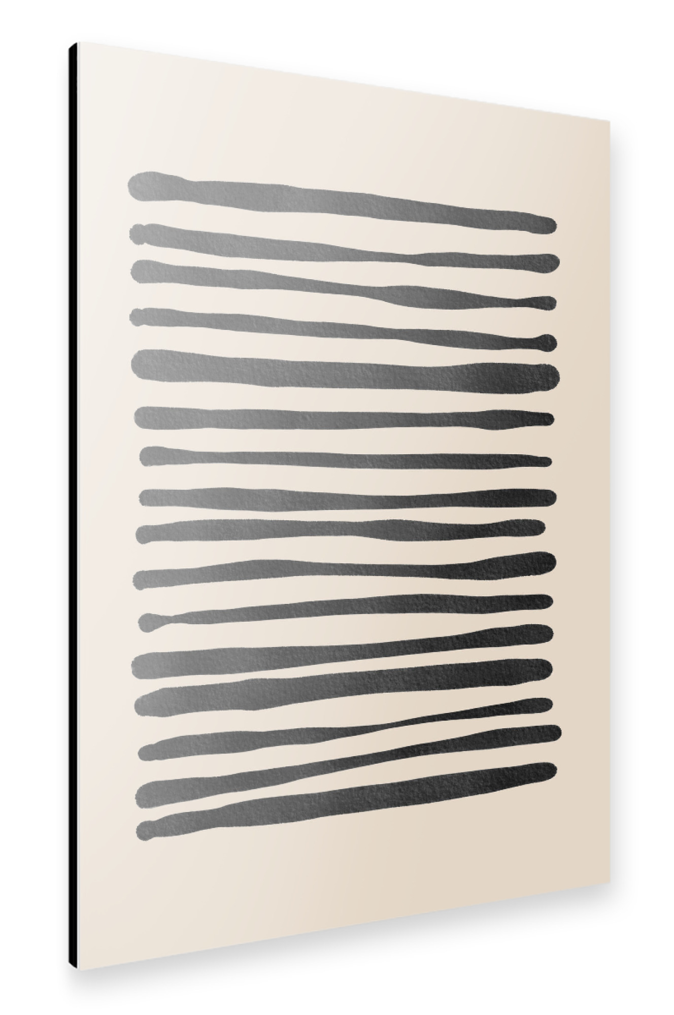 Alu-Dibond "Beige schwarze Strichzeichnungen" 30x20 cm artboxONE