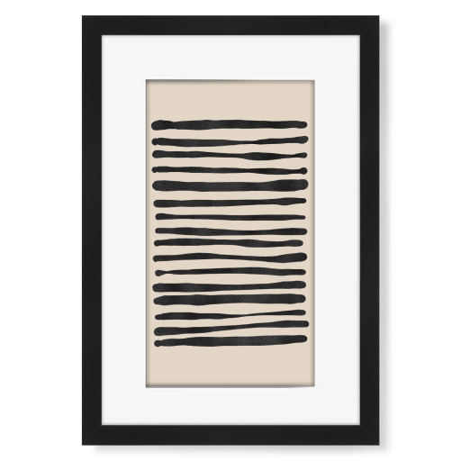 Beige schwarze Strichzeichnungen