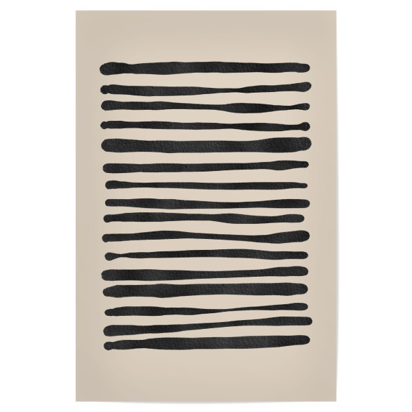 Poster "Beige schwarze Strichzeichnungen" artboxONE - Abstrakt,Geometrie