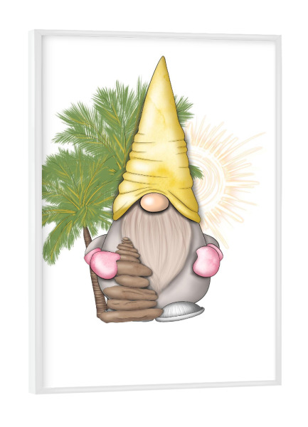 Poster mit weißem Rahmen "Sommerzwerg" artboxONE - Festivals,Lustig