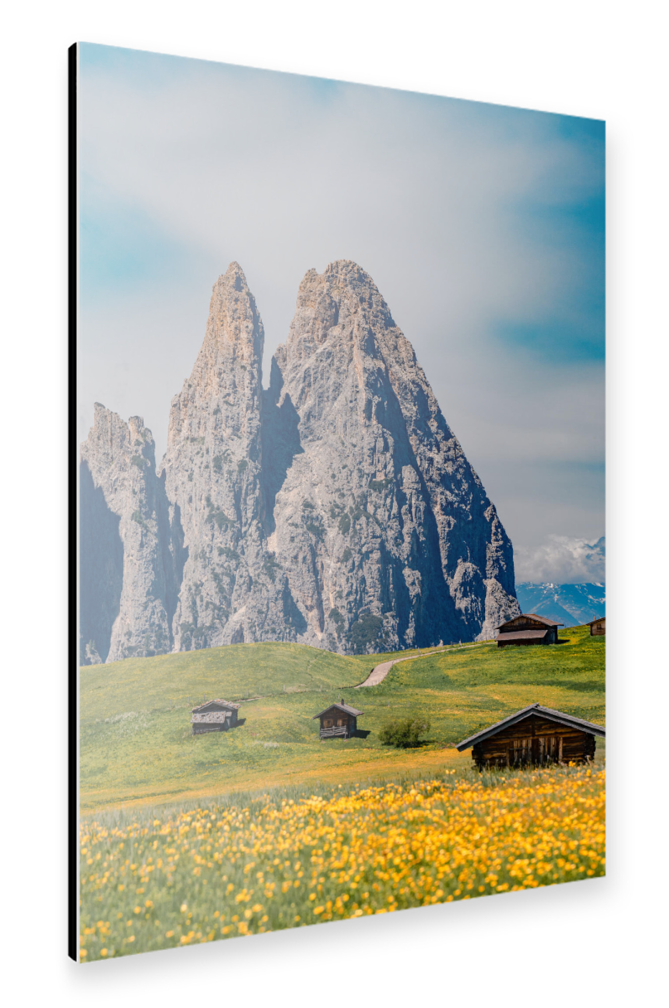 Alu-Dibond "Seiser Alm Dolomiten" 75x50 cm artboxONE
