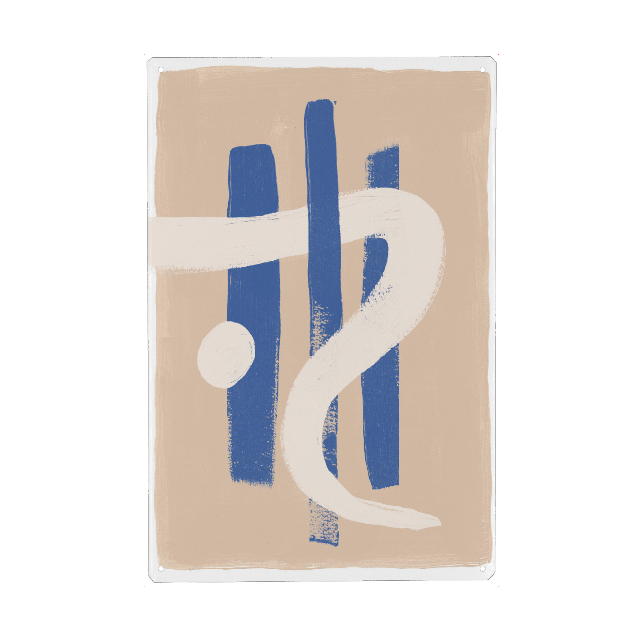 Metall Poster "Malou Studio - Athina Blue" artboxONE - Abstrakt,Geometrie