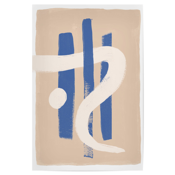 Poster 30x20 cm "Malou Studio - Athina Blue" artboxONE - Abstrakt,Geometrie