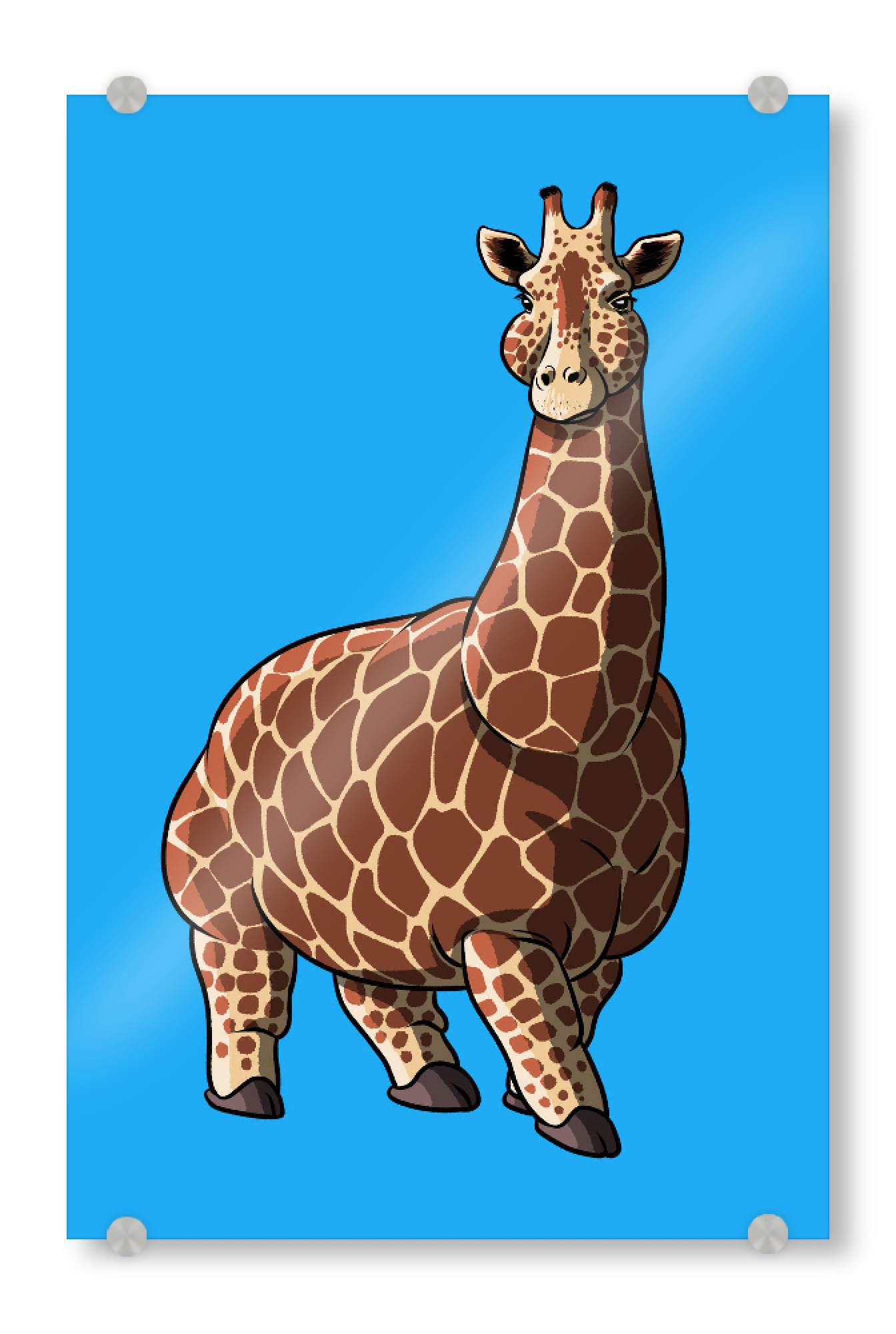 Acrylglasbild "Fette Giraffe" artboxONE - Für Kinder,Tiere
